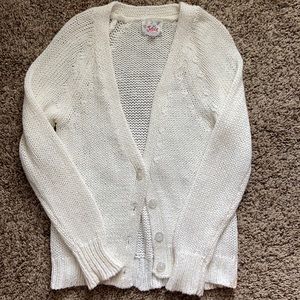 Girls Justice Soft White Cardigan